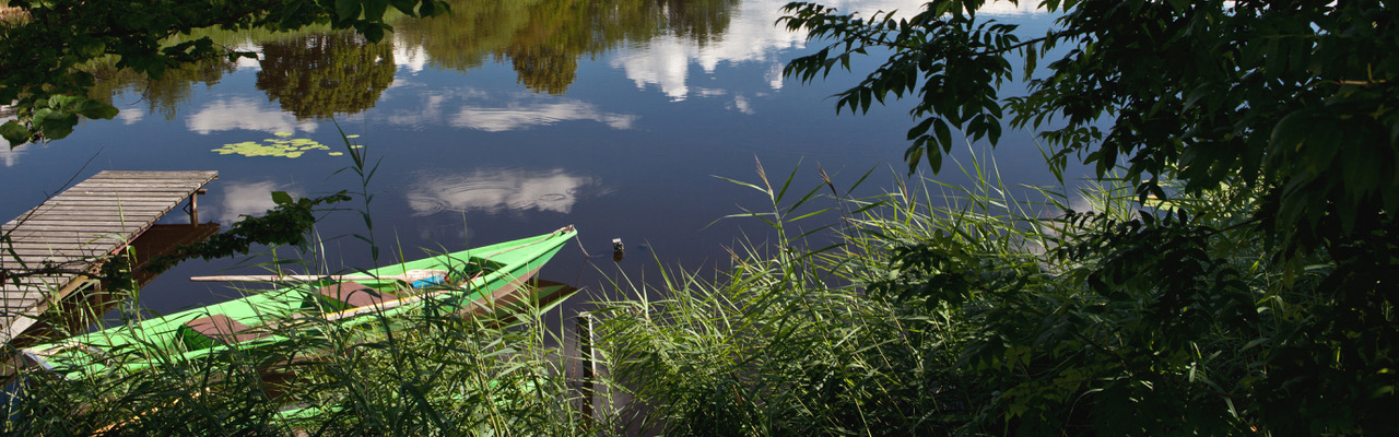 Angelboot im Neuravensburger Weiher